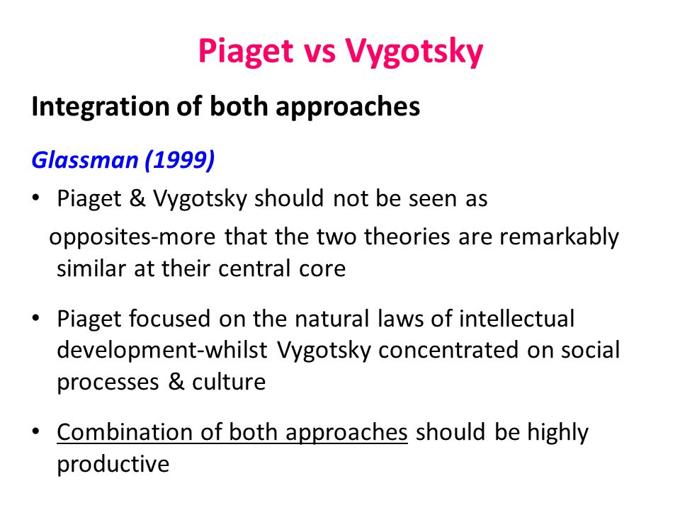 Cognitive Development Theory: Piaget vs. Vygotsky Essay